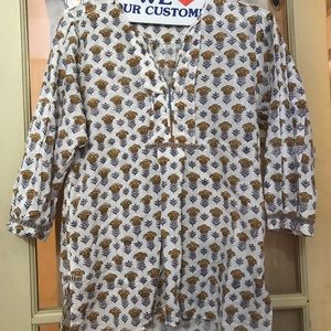 NWOT Anokhi Blouse in Gold Tulip